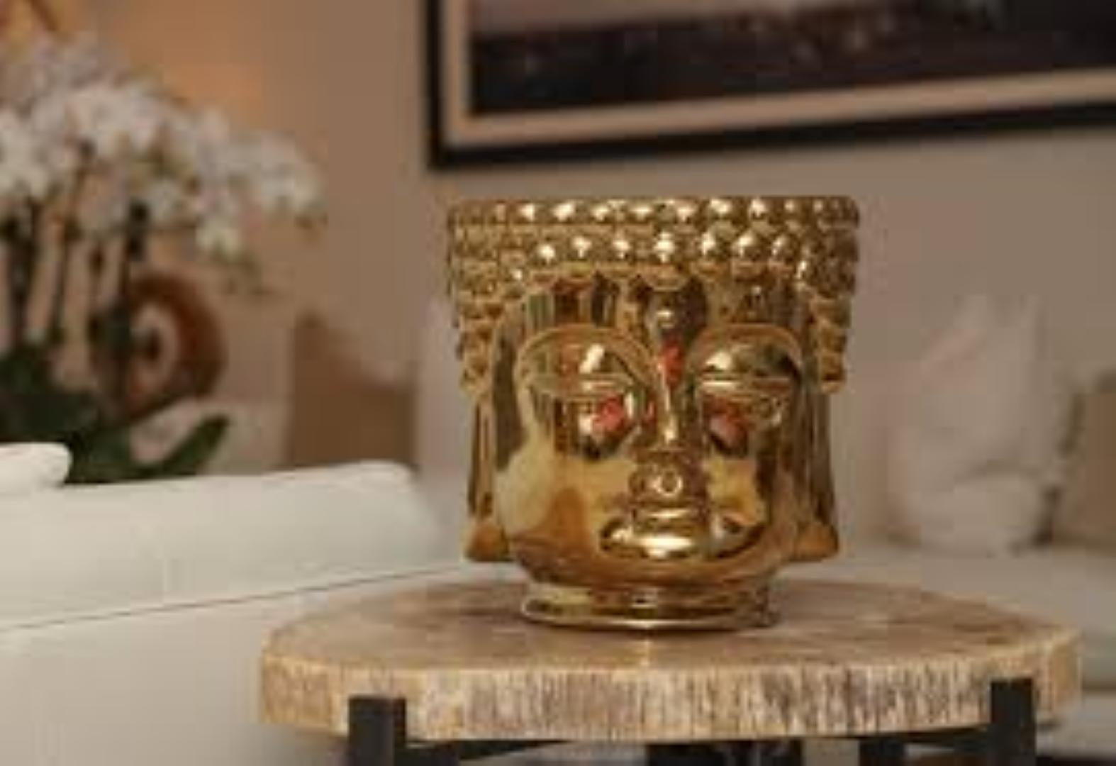 GOLD BUDDHA WITH CANDLE HOLDER 8*4.5*13CM 3AB3968